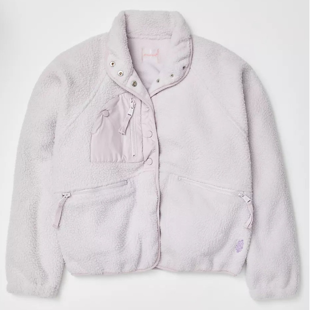 Free People Movement XS Hit the Slopes Jacket in Lavender Fog